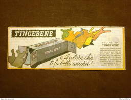 Pubblicità Del 1945 Tingebene S.I.A.S. Milano - Sonstige & Ohne Zuordnung