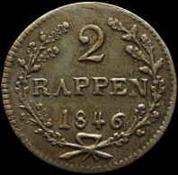 LaZooRo: Switzerland SCHWYZ 2 Rappen 1846 XF - Silver - Schwyz