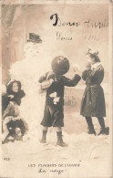 FÊTES - VŒUX - Bonne Année - Les Plaisirs De L'hiver - La Neige - Carte Postale Ancienne - New Year