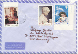 Greece Air Mail Cover Sent To Germany 1980 Topic Stamps - Cartas & Documentos