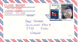 Canada Air Mail Cover Sent To Norway 22-1-1996 - Covers & Documents