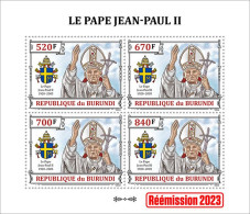 Burundi 2023, Pope J. Paul II, Sheetlet1 - Ongebruikt