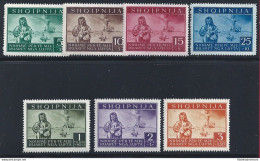 1944 ALBANIA Occ.Tedesca, N° 15/21 7 Valori  MNH/** - Sonstige & Ohne Zuordnung