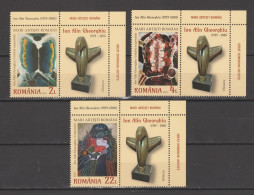 ROMANIA 2024 GREAT  ROMANIAN ARTIST: ION ALIN GHEORGHIU Painter And Sculptor Set Of 3 Stamps With Labels MNH** - Modern