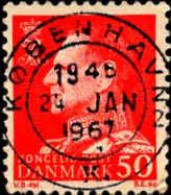 Danemark Poste Obl Yv: 423 Mi:429x Frederik IX (TB Cachet à Date) Kobenhaven 24 Jan 1967 - Usado