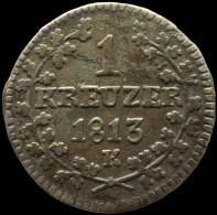 LaZooRo: Switzerland SAINT GALL 1 Kreuzer 1813 K VF - Silver - Kanton St. Gallen