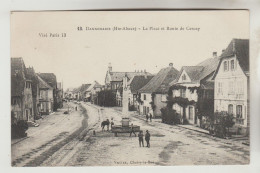 CPA DANNEMARIE (Haut Rhin) - La Place Et Route De Cernay - Dannemarie