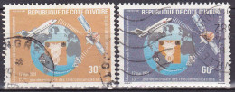 Série De 2 Timbres-poste Dentelés Oblitérés - Journée Mondiale Des Télécommunications - N° 571-572 (Yvert) - RCI 1981 - Costa D'Avorio (1960-...)