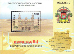 Espagne Bloc N** Yv: 61 Mi:55 Ed:3313 Exposicion Filatelica Exfilna'94 Las Palmas (Thème) - Kerken En Kathedralen