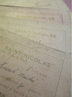 5 Billets Scolaires/ " Très Bien " / Ecole Saint-Nicolas / IGNY Seine & Oise/Janvier - Avril 1932                 CAH377 - Diplômes & Bulletins Scolaires