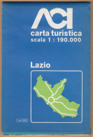 Lazio, Carta Turistica Stradale, ACI, Scala 1:190.000, Mappa, Cartina Geografica - Wegenkaarten