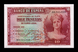 España Spain 10 Pesetas República 1935 Pick 86 Serie A Sc Unc - 10 Peseten