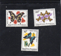 1965 Rwanda - Farfalle - Vlinders