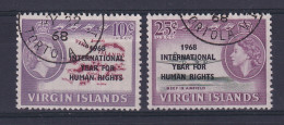 British Virgin Is: 1968   Human Rights Year OVPT   Used - Iles Vièrges Britanniques
