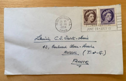 Enveloppe Canada Affranchie Pour La France Oblitération Trois-Rivières 1958 - Cartas & Documentos