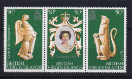 British Virgin Is: 1978   25th Anniv Of Coronation  MNH Triplet - Iles Vièrges Britanniques