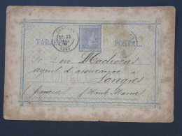 DL 18 ESPANA  BELLE  CARTE ENTIER  1881 A LANGRES FRANCIA  +AFF. INTERESSANT+ - 1850-1931