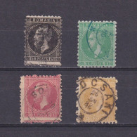 ROMANIA 1879, Sc# 66-72, CV $46, Part Set, Prince Carol, Used - 1858-1880 Moldavia & Principado
