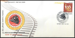 INDIA 2024 All India Railwaymen's Federation, Railway,Railroad,Locomotive,Train,Transport, FDC Cover (*) Inde Indien - Storia Postale