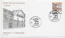 3857 FDC Andorra La Vella  1990  Turismo - Lettres & Documents