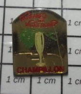 2017 Pin's Pins / Beau Et Rare / BOISSONS / FLUTE A CHAMPAGNE FANFARE DES VIGNERONS CHAMPILLON DU MONDE ! - Getränke