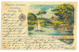 GER 03 - 16927 HAMBURG, Litho, Germany - Old Postcard - Used - 1897 - Harburg