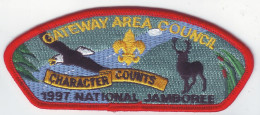 B 19 - 76 USA Scout Badge - Gateway Area Council Jamboree - 1997 - Movimiento Scout