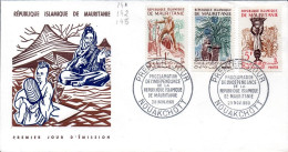 Mauritanie Mauritania 0164/65 Et 168 Mi 0141/42 Et 145 Y Fdc Agriculture, Datte ,puits ,maïs ,mil ,khaïma, Vache - Agriculture