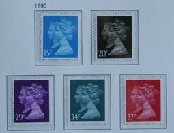 Machin QE II Definitives 5 Values 150th (Mi 1240-1244) 1990 POSTFRIS MNH ** ENGLAND GRANDE-BRETAGNE GB GREAT BRITAIN - Neufs