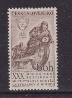 CZECHOSLOVAKIA  - 1955  Motor Cycle 60h  Never Hinged Mint - Unused Stamps