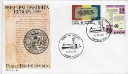 3857 FDC Andorra La Vella  1982, Europa - Covers & Documents