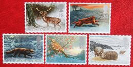 Animals In Winter Dear Fox Hare Bird (Mi 1372-1376) 1992 POSTFRIS MNH ** ENGLAND GRANDE-BRETAGNE GB GREAT BRITAIN - Unused Stamps