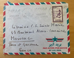 Enveloppe  Maroc Affranchie Pour La France Oblitération Oujda Reboisez Vos Terres 1960 - Marruecos (1956-...)