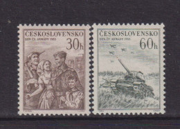 CZECHOSLOVAKIA  - 1955  Army Day Set  Never Hinged Mint - Unused Stamps