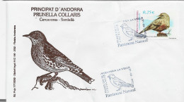 3857 FDC Andorra La Vella 2003,Aves, Pájaros, Birds - Lettres & Documents