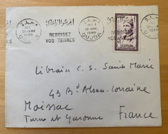 Enveloppe  Maroc Affranchie Pour La France Oblitération Oujda Reboisez Vos Terres 1960 - Maroc (1956-...)