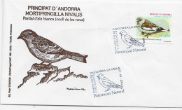 3857 FDC Andorra La Vella 2002,Aves, Pájaros, Birds - Storia Postale