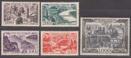 France 1949 Airmail Poste Aerienne Yvert#24-27+ 29 Mint Hinged (avec Charnieres), Almost Nh - 1927-1959 Mint/hinged
