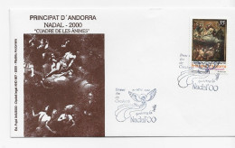 3857 FDC Principat D'Andorra  2000,  Nadal, Navidad , Cuadre De Les Animes, - Covers & Documents