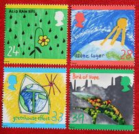 PROTECT THE ENVIRONMENT Children's Painting (Mi 1414-1417) 1992 POSTFRIS MNH ** ENGLAND GRANDE-BRETAGNE GB GREAT BRITAIN - Unused Stamps