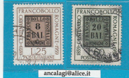 USATI ITALIA 1959 - Ref.0133 "CENTENARIO FRANCOBOLLO ROMAGNE" 1 Val. Da L.25 - - 1946-60: Oblitérés