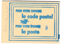 Carnet Code Postal, 31500 Toulouse, Vignettes Oranges, Variété Tache Sur La Couverture - Bmoques & Cuadernillos