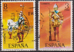 Armée, Soldats - ESPAGNE - Arquebusier, Infanterie De Ligne - Uniformes - N° 1795-1797 - 1973 - Used Stamps