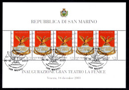 Teatro "Fenice" - Foglietto Usato Il Primo Giorno Di Emissione - - Unused Stamps