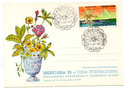 Tarjeta Con Matasellos Commemorativo De Iberflora 1978 - Cartas & Documentos