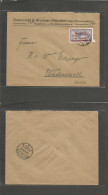 Memel. 1922 (11 July) Heydekrug - Switzerland, Wadenswel. Single 3 Mark / 60c Ovptd Issue. Comercial Correspondence. VF. - Otros & Sin Clasificación