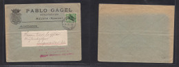 MARRUECOS - German. 1900 (6 March) Tanger - Germany, Ingroiber. PM Unselled Malaga Wines Trade Envelope, 5 Pf Green Ovpt - Marruecos (1956-...)
