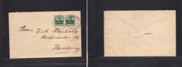 MARRUECOS - German. 1911 (16 Oct) Mazagan - Germany, Hamburg. Multifkd Env, Tied Cds. Fine Used. Scarce German Town PO. - Marruecos (1956-...)