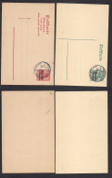 MARRUECOS - German. 1913 (28 May) Tanger. Spanish Currency. 5c Green And 10c Red Pair Of Pre - Cancelled Stationary Card - Marruecos (1956-...)