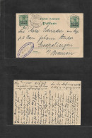 MARRUECOS - German. 1901 (27 Dec) Saffi - Groepelingen, Germany. 5c Ovptd Germania Stat Card + Adtl, Depart Cds. Fine Sc - Morocco (1956-...)